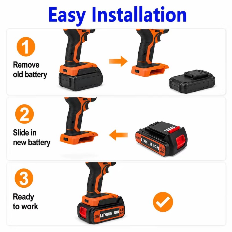 for 3/4/6/8Ah Long Runtime BL2 - Black+Decker Tool Cordless recension och pris