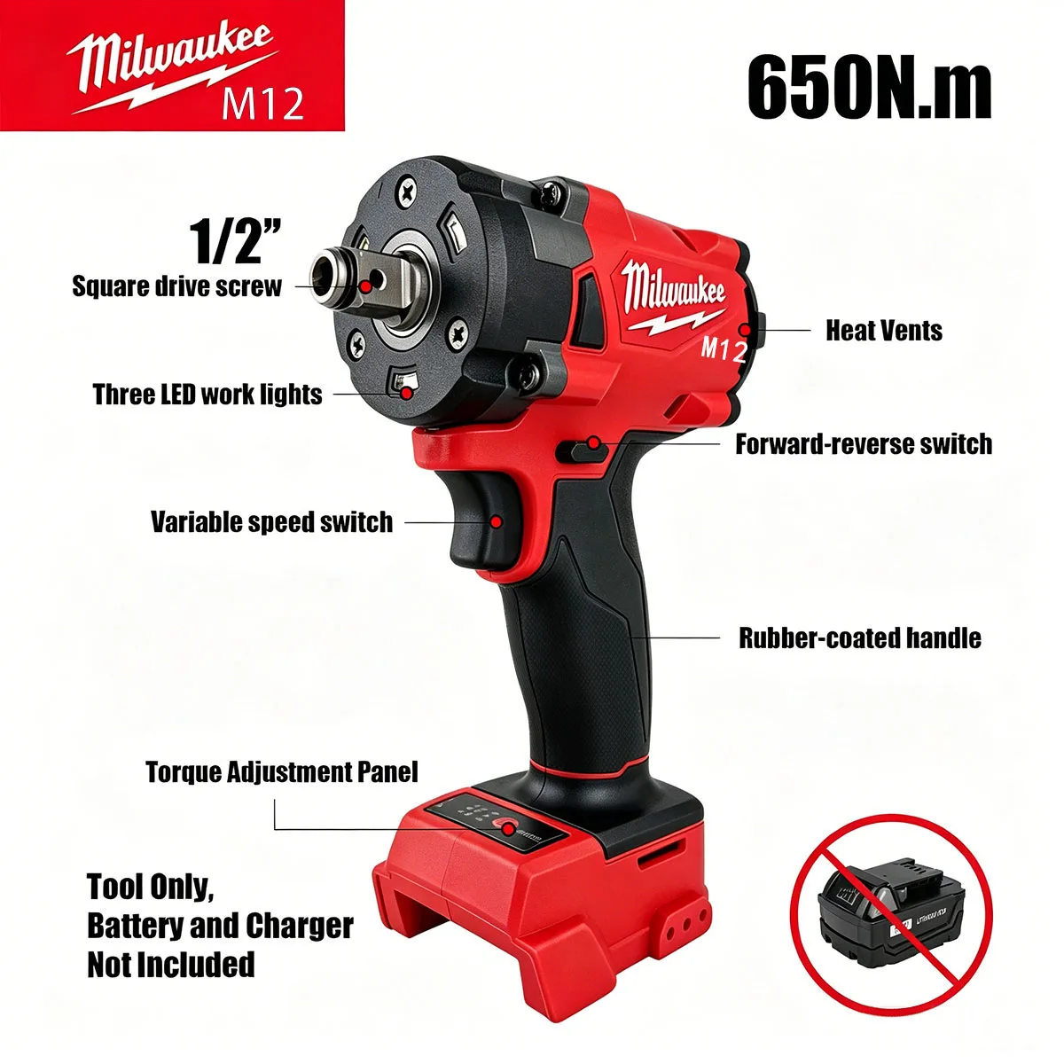 Milwaukee M12 1/2' M18 FUEL Br - Milwaukee Drill M12 Fuel recension och pris