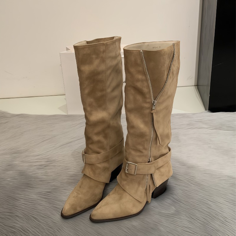 Women's Boots Vintage Suede Le - Pipe Bending Spring recension och pris