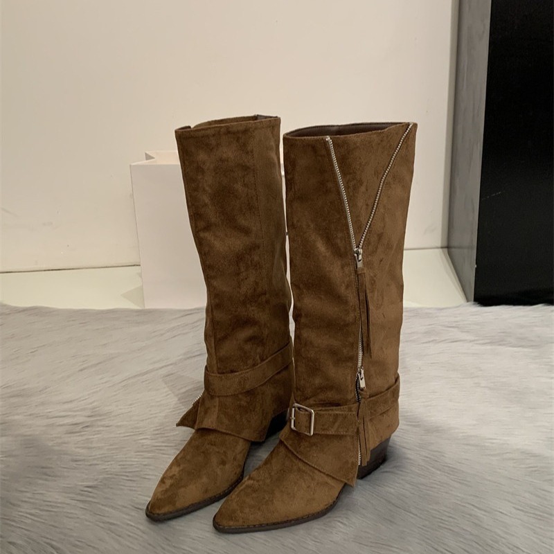 Women's Boots Vintage Suede Le - Pipe Bending Spring recension och pris